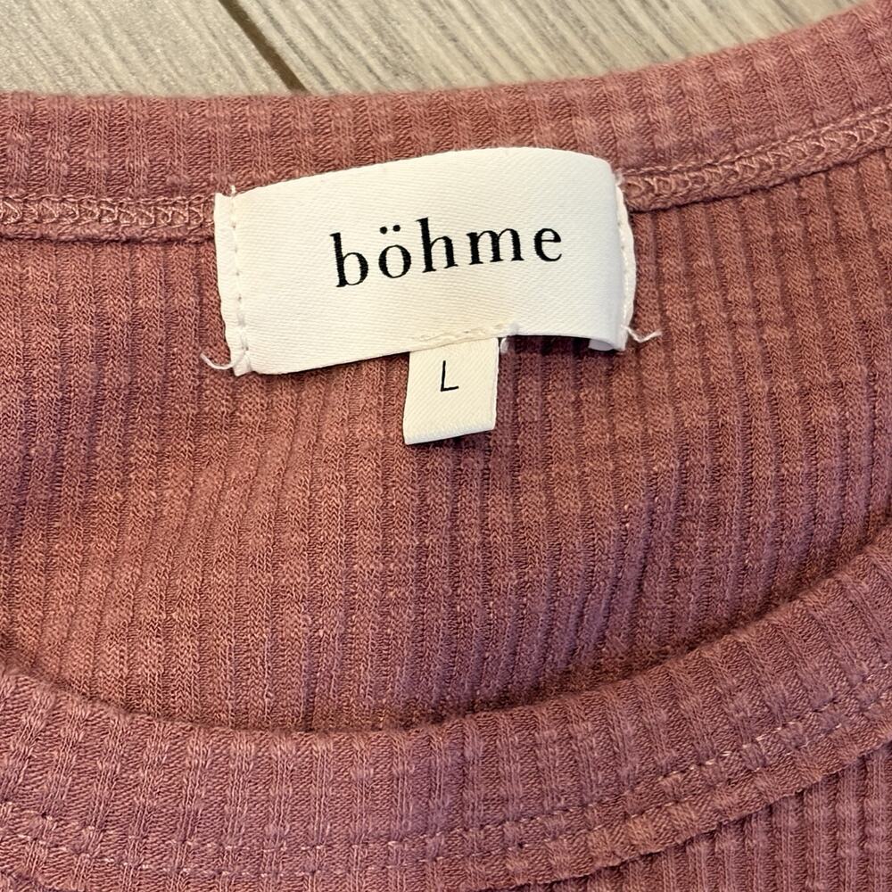Bohme Ribbed Tank Tops Size Large. Orange and Wine Colored Lot of 2 - Picture 5 of 7